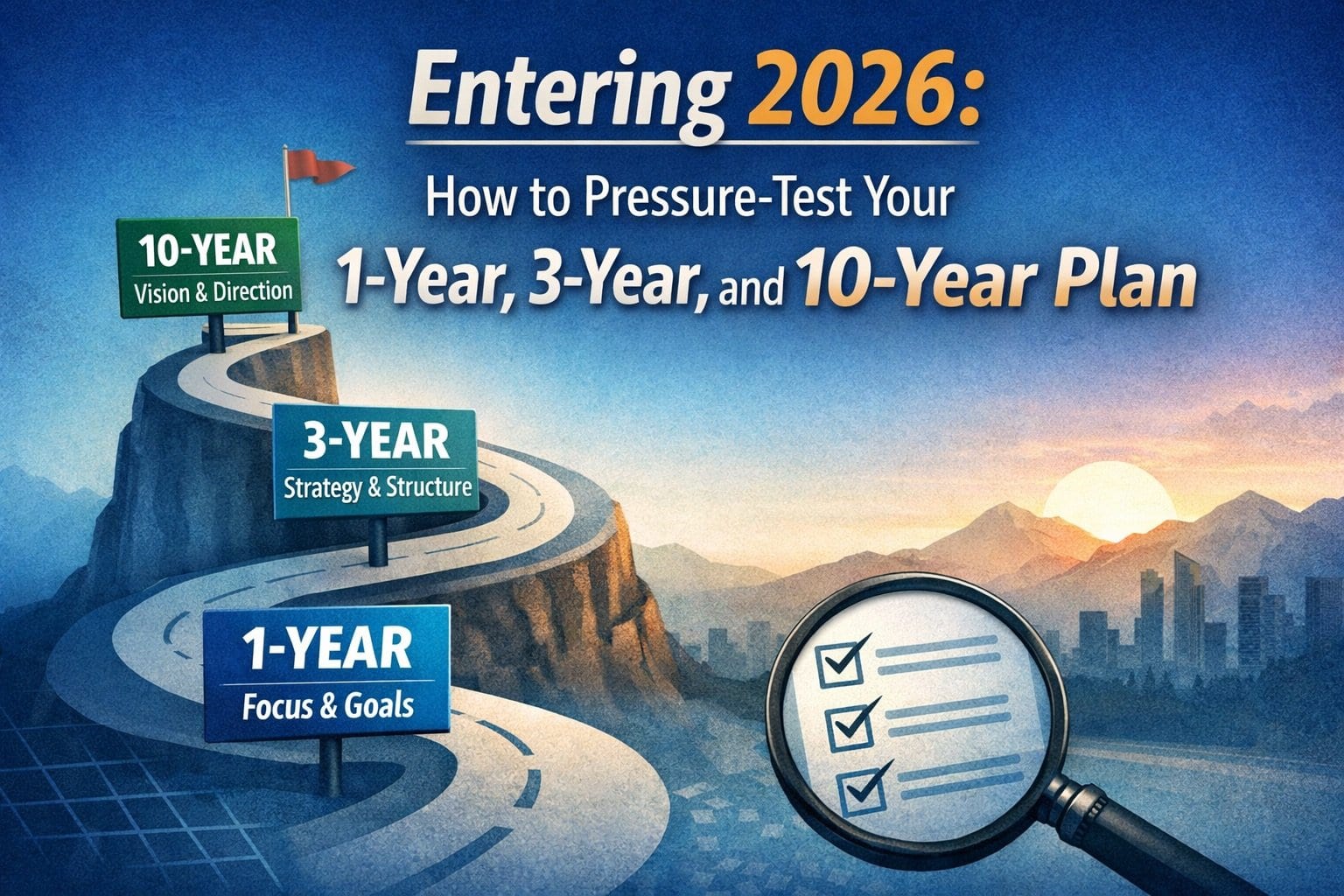 Entering 2026: How to Pressure-Test Your 1-Year, 3-Year, and 10-Year Plan